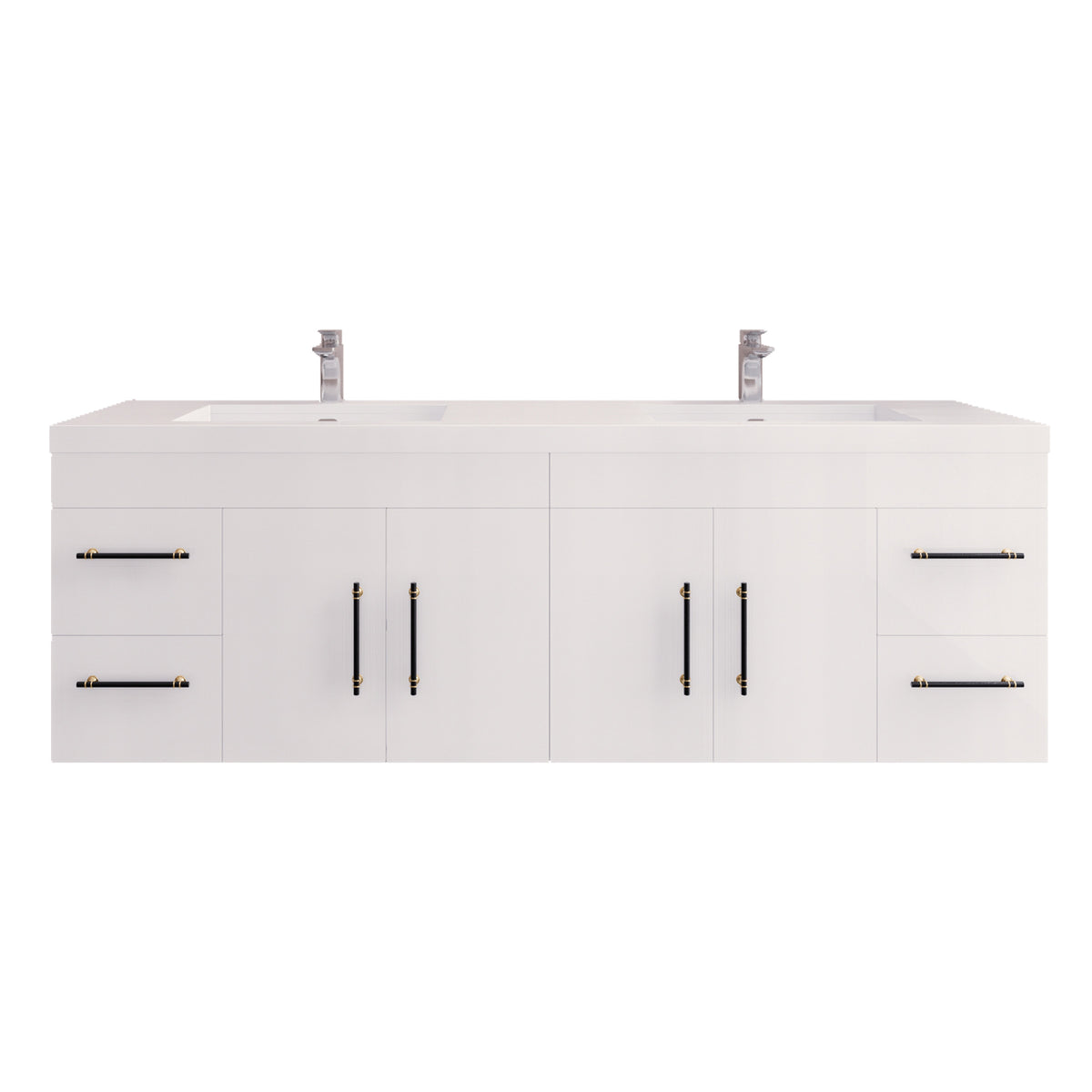 Better Vanity Elsa 24" -48" Wall-Mounted Floating Bathroom Vanity with Reinforced Acrylic Single Sink, Soft-Close Drawers, Fully Assembled