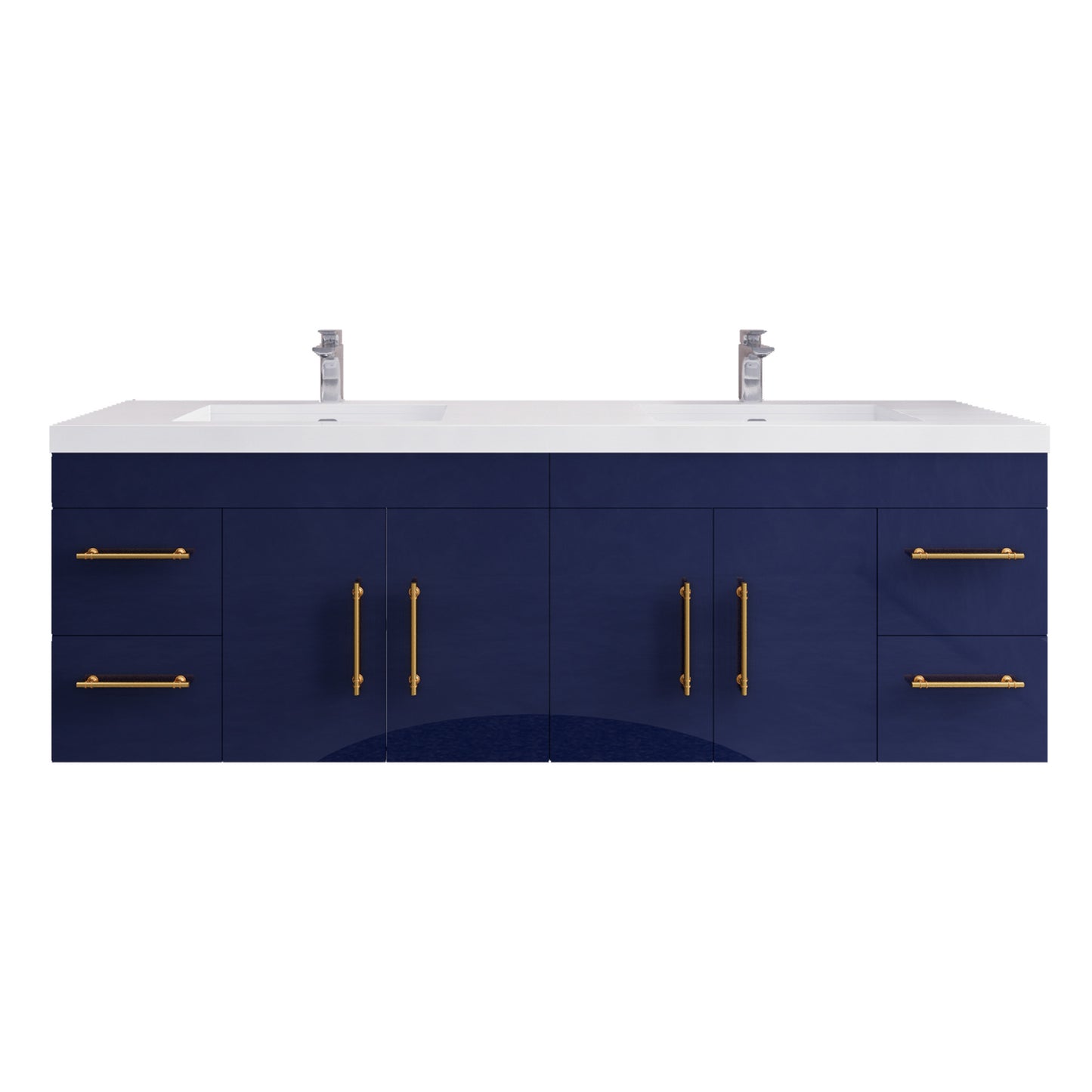Better Vanity Elsa 24" -48" Wall-Mounted Floating Bathroom Vanity with Reinforced Acrylic Single Sink, Soft-Close Drawers, Fully Assembled