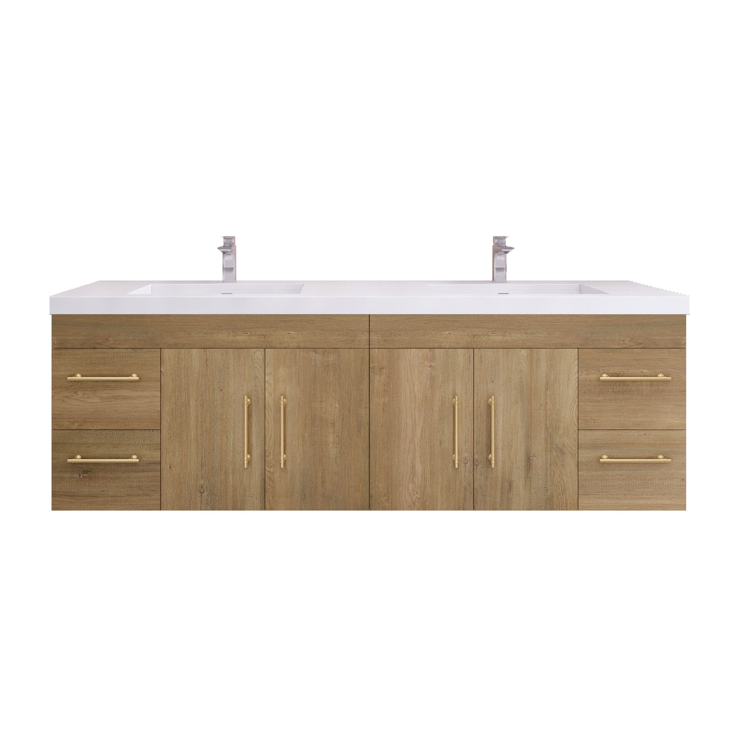 Better Vanity Elsa 24" -48" Wall-Mounted Floating Bathroom Vanity with Reinforced Acrylic Single Sink, Soft-Close Drawers, Fully Assembled