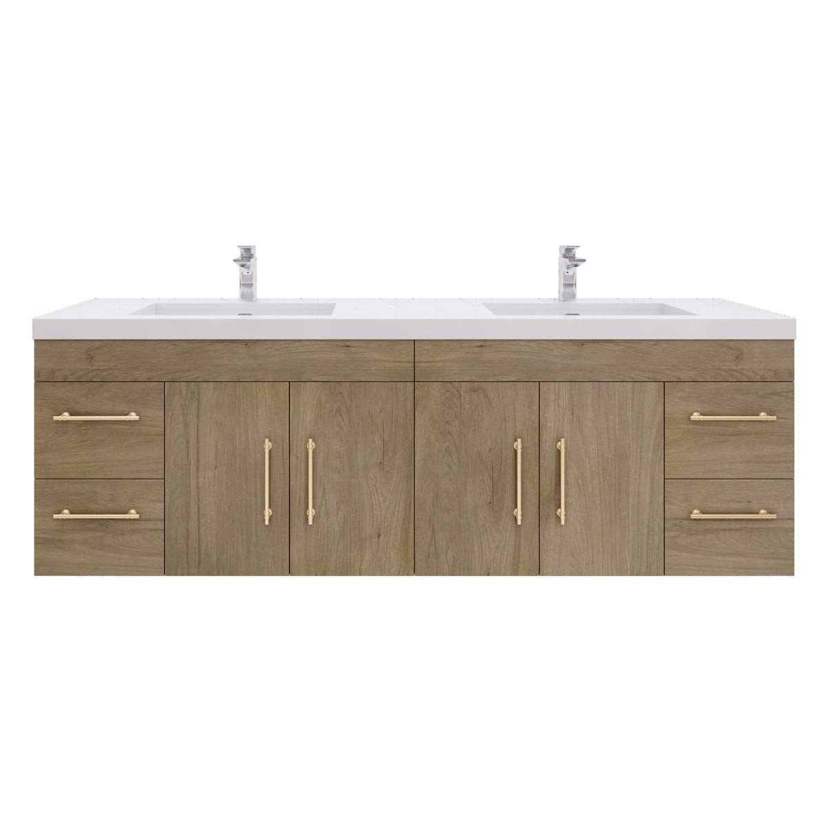Better Vanity Elsa 24" -48" Wall-Mounted Floating Bathroom Vanity with Reinforced Acrylic Single Sink, Soft-Close Drawers, Fully Assembled