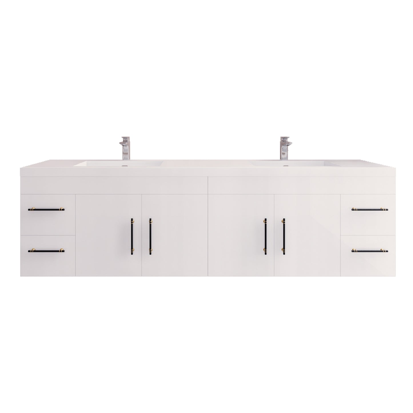 Better Vanity Elsa 24" -48" Wall-Mounted Floating Bathroom Vanity with Reinforced Acrylic Single Sink, Soft-Close Drawers, Fully Assembled