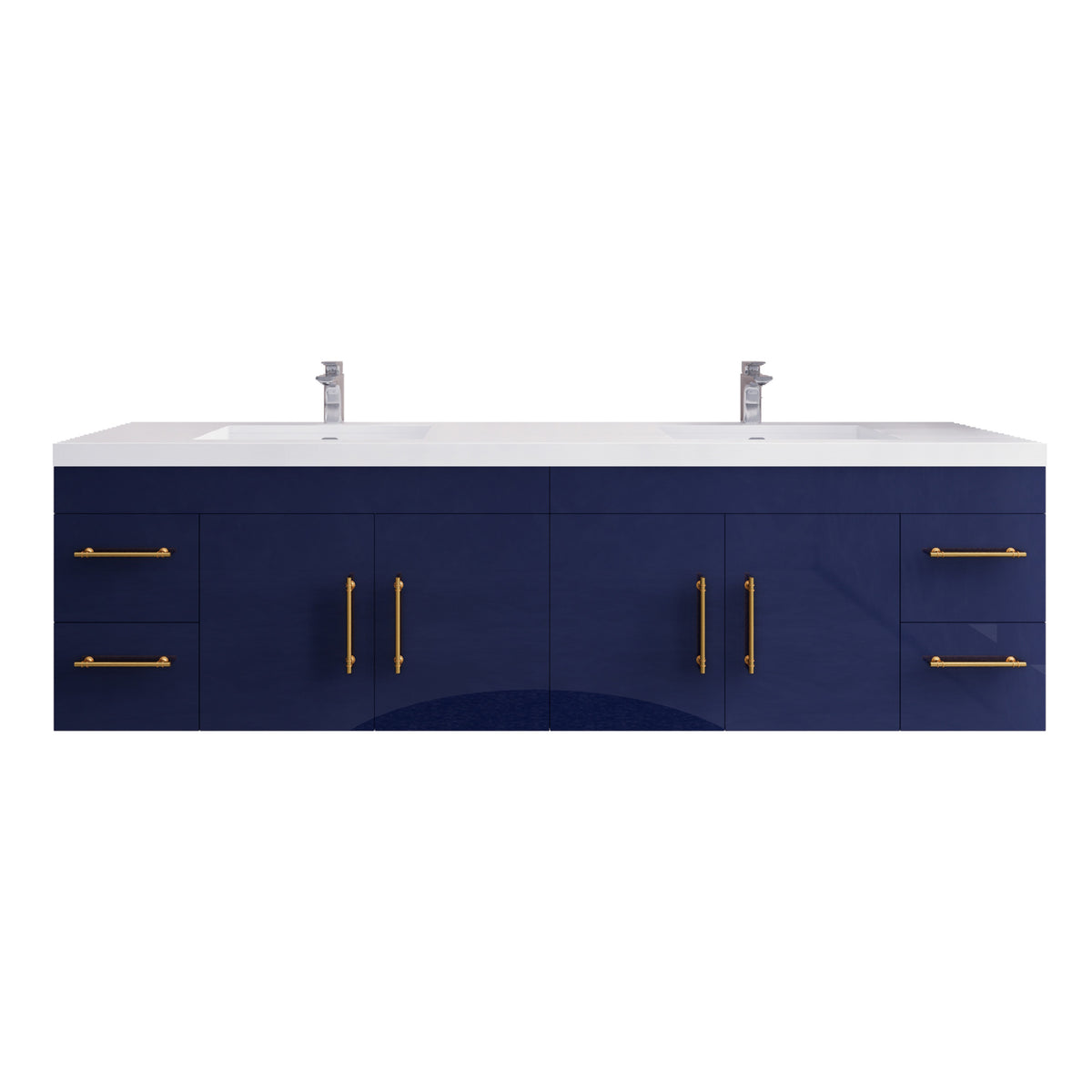 Better Vanity Elsa 24" -48" Wall-Mounted Floating Bathroom Vanity with Reinforced Acrylic Single Sink, Soft-Close Drawers, Fully Assembled