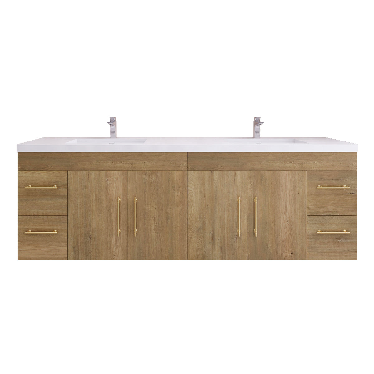 Better Vanity Elsa 24" -48" Wall-Mounted Floating Bathroom Vanity with Reinforced Acrylic Single Sink, Soft-Close Drawers, Fully Assembled