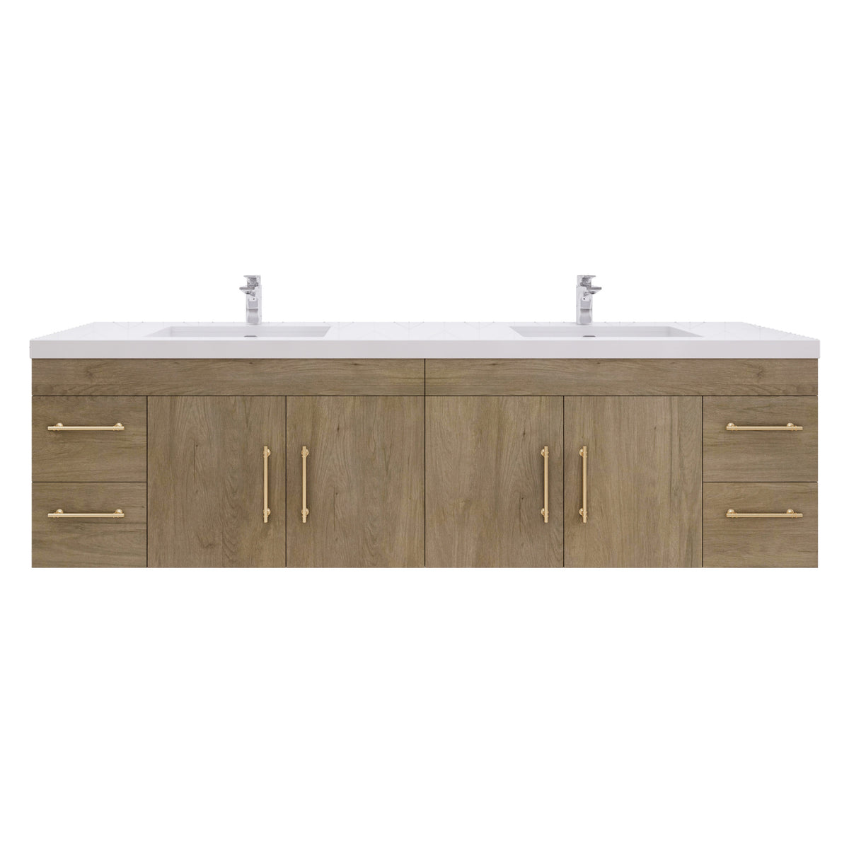 Better Vanity Elsa 24" -48" Wall-Mounted Floating Bathroom Vanity with Reinforced Acrylic Single Sink, Soft-Close Drawers, Fully Assembled
