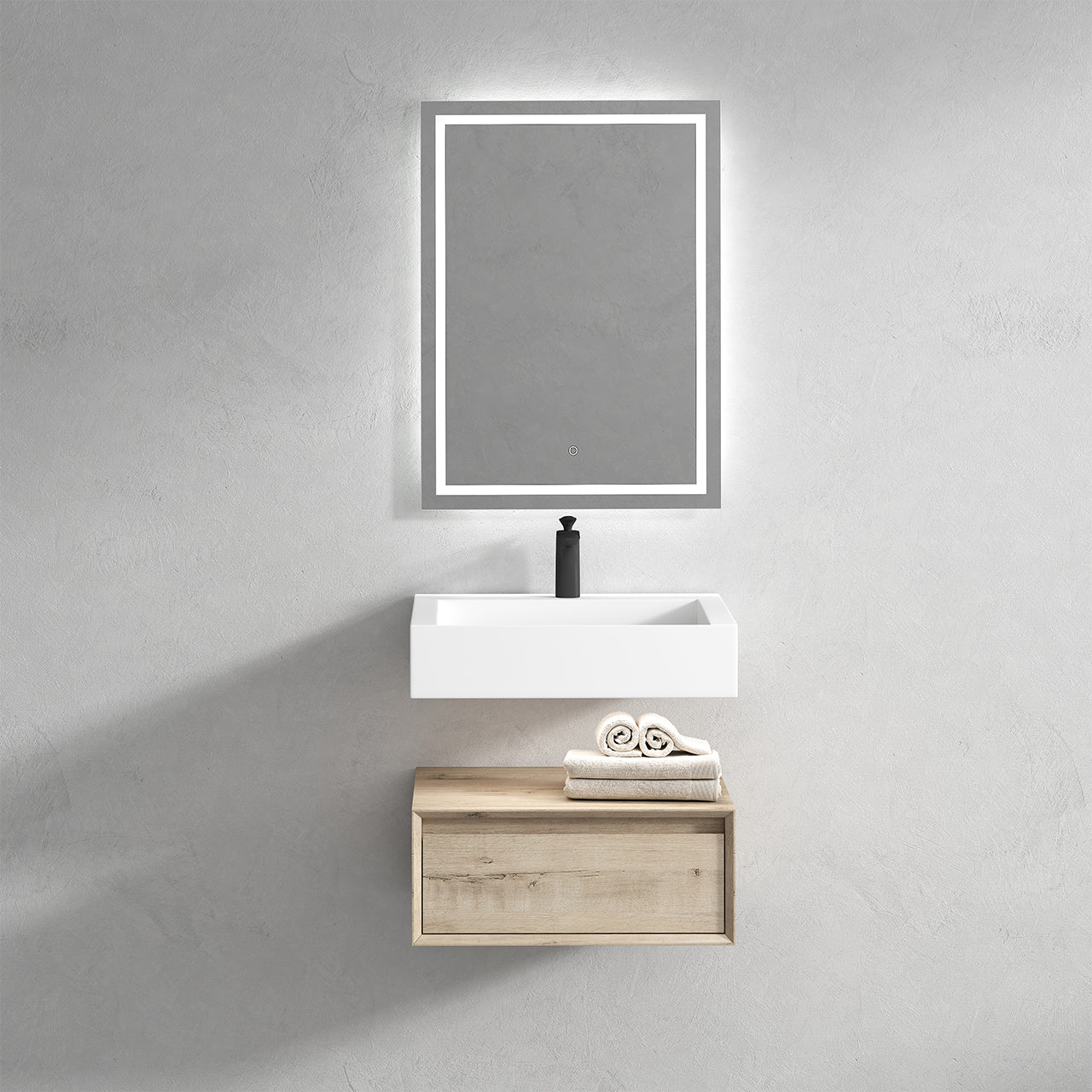 Alysa Floating Bathroom Vanity with FLX16 Acrylic Sink 24" - 84"