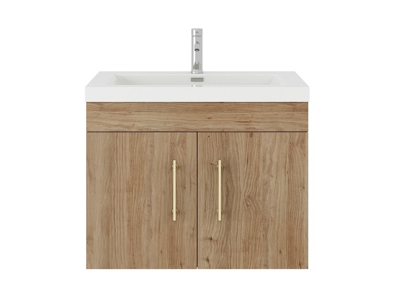 Elsa Floating Vanity with Royal White Reinforced Acrylic Sink Top 24" - 84"