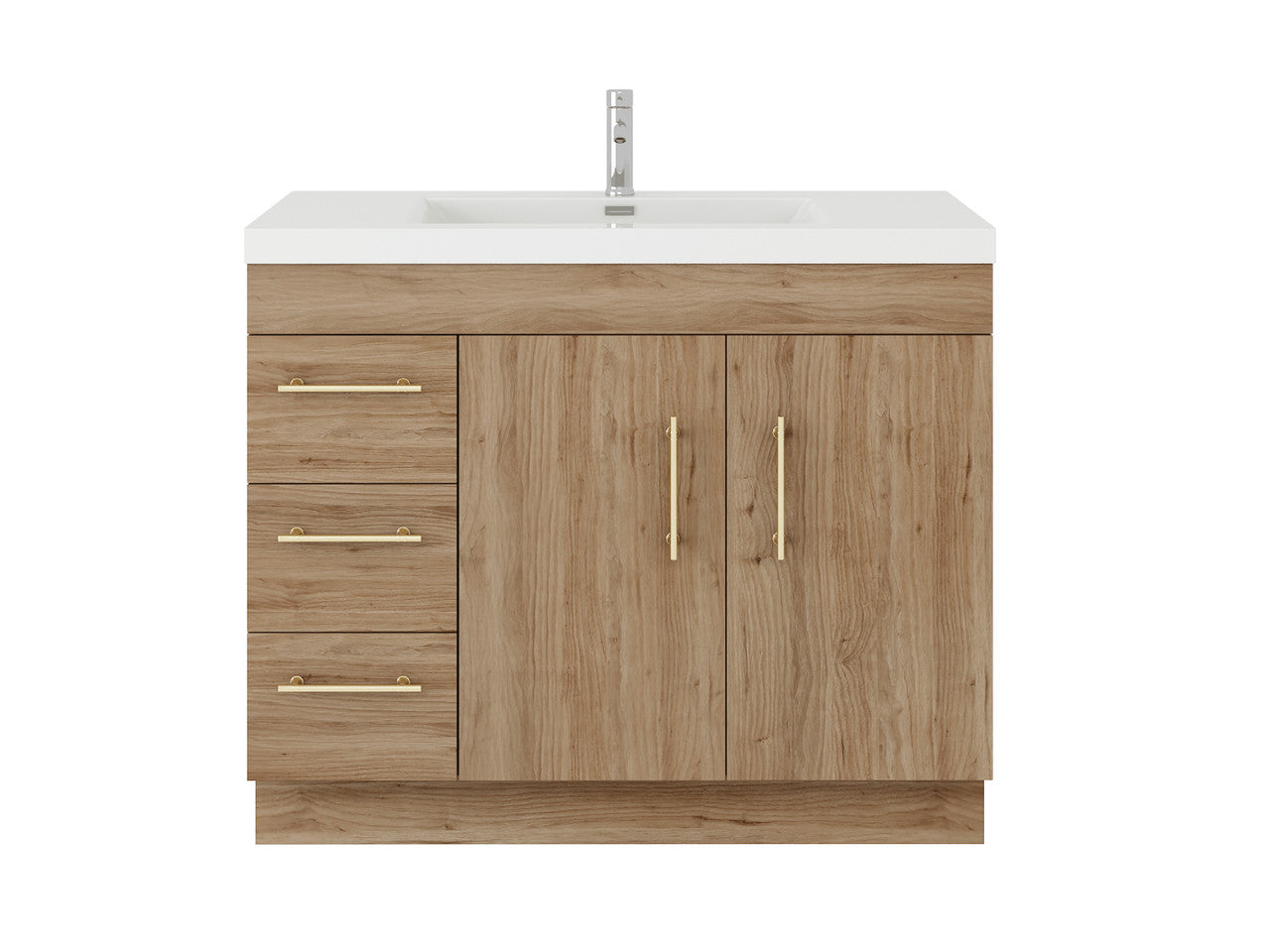 Elsa Freestanding Vanity with Royal White Reinforced Acrylic Sink Top 24" - 84"