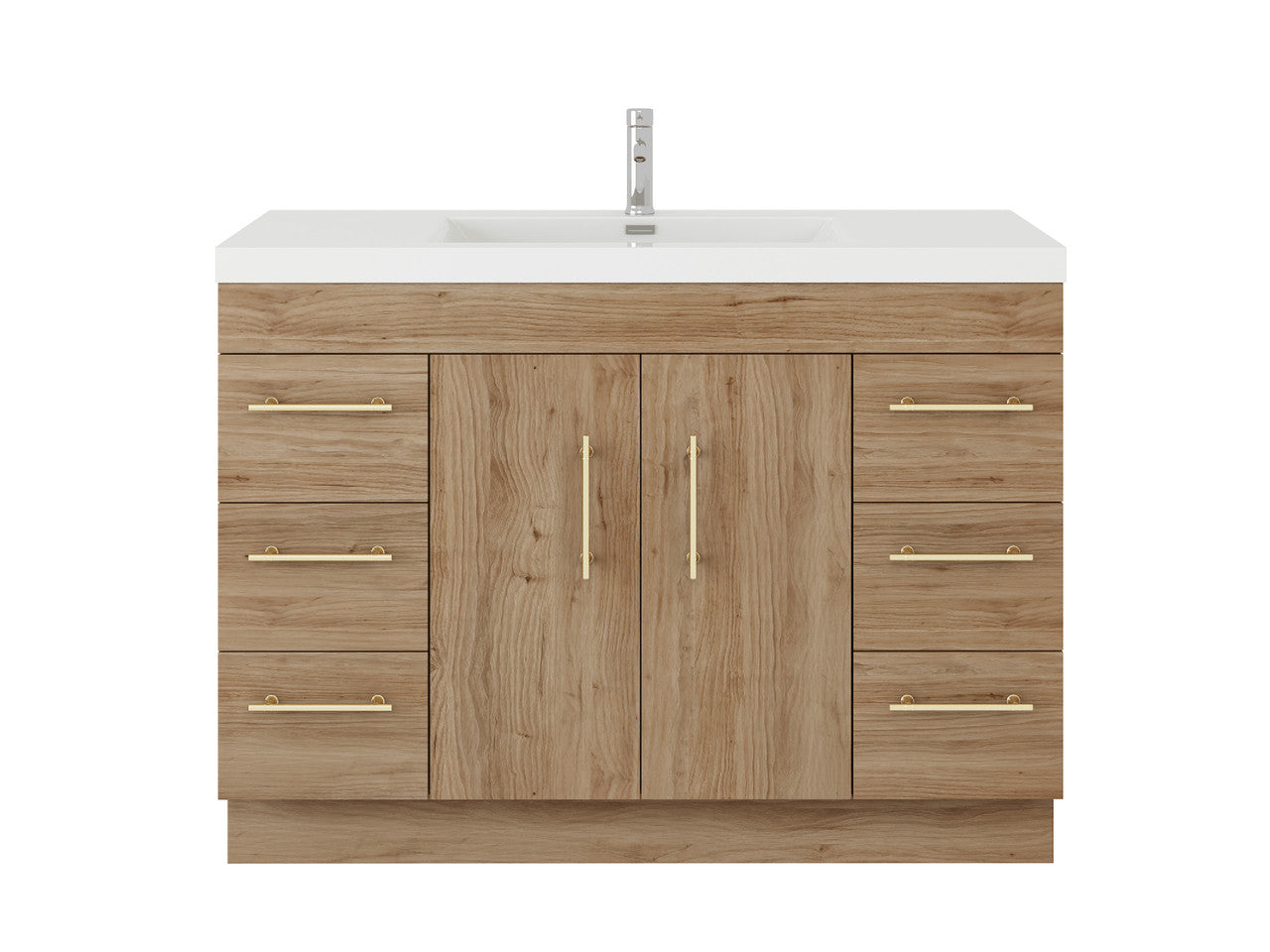 Elsa Freestanding Vanity with Royal White Reinforced Acrylic Sink Top 24" - 84"