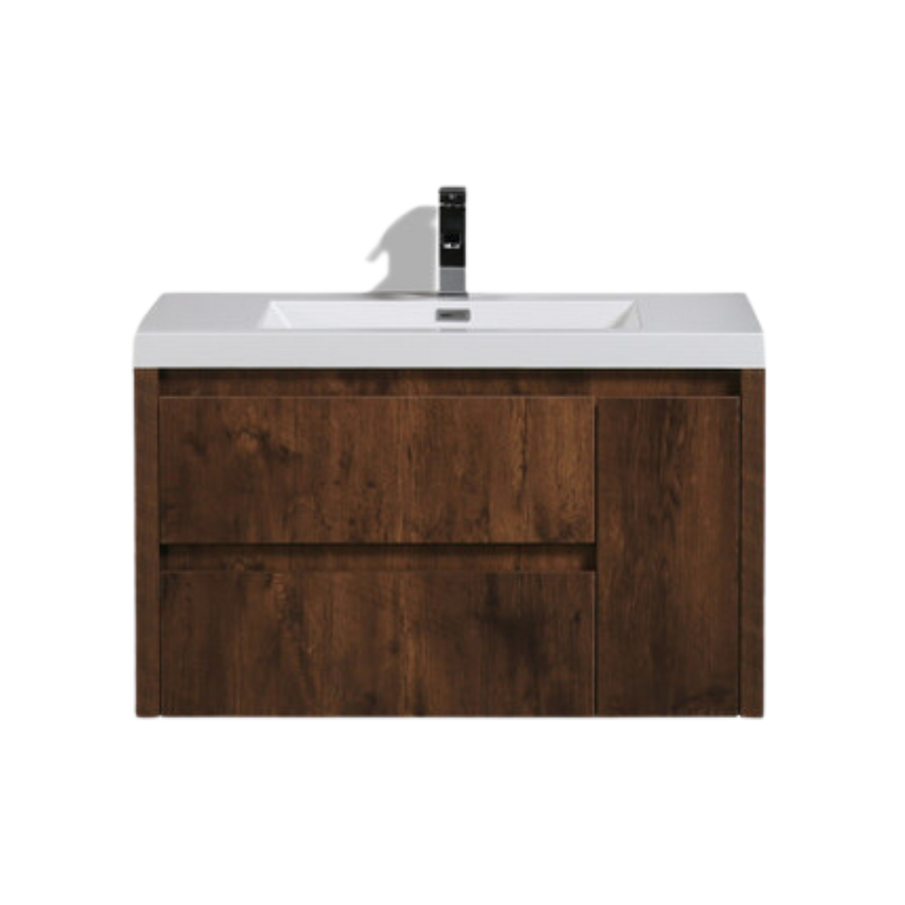 Jade Floating Bathroom Vanity with Reinforced Acrylic Sink Top 36" - 48"