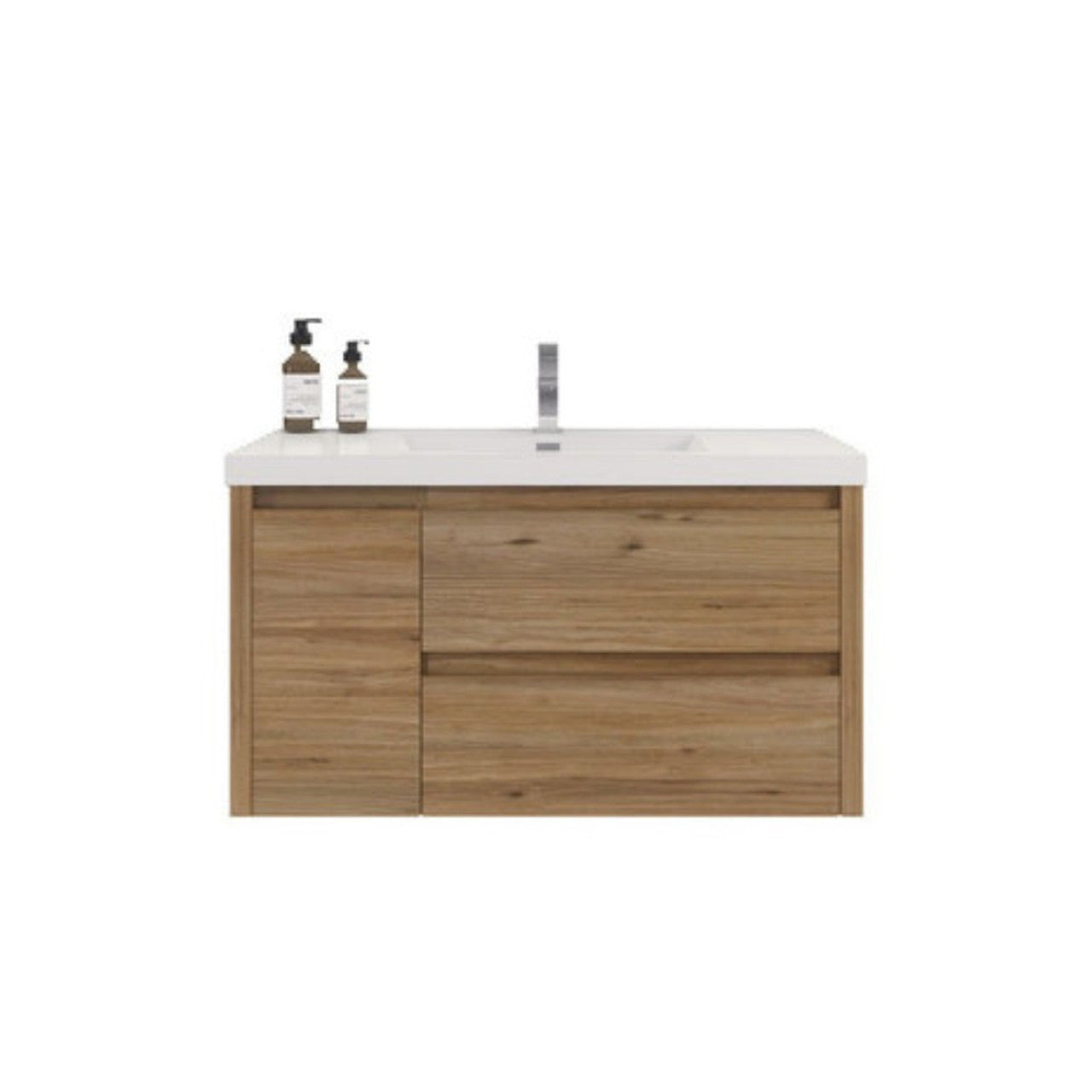 Jade Floating Bathroom Vanity with Reinforced Acrylic Sink Top 36" - 48"