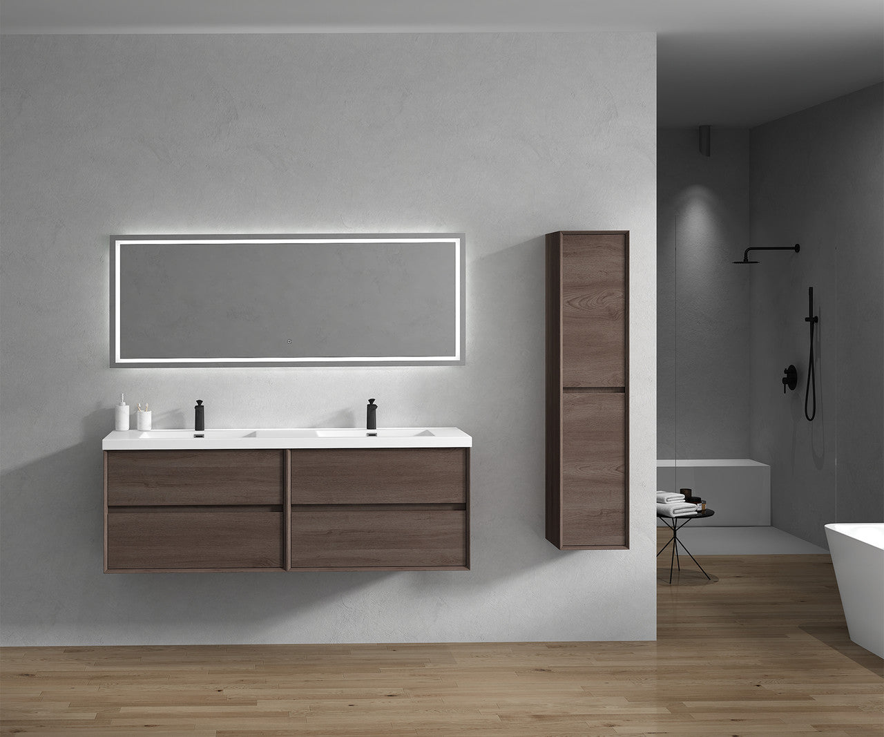 Kingdee Wall Mounted Vanity with Reinforced Acrylic Sink