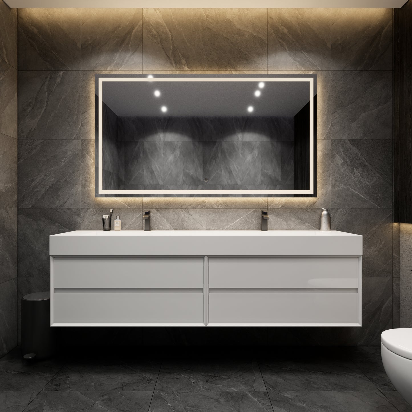 MAX Floating Bathroom Vanity with FLX16 Acrylic Sink 24" - 116"