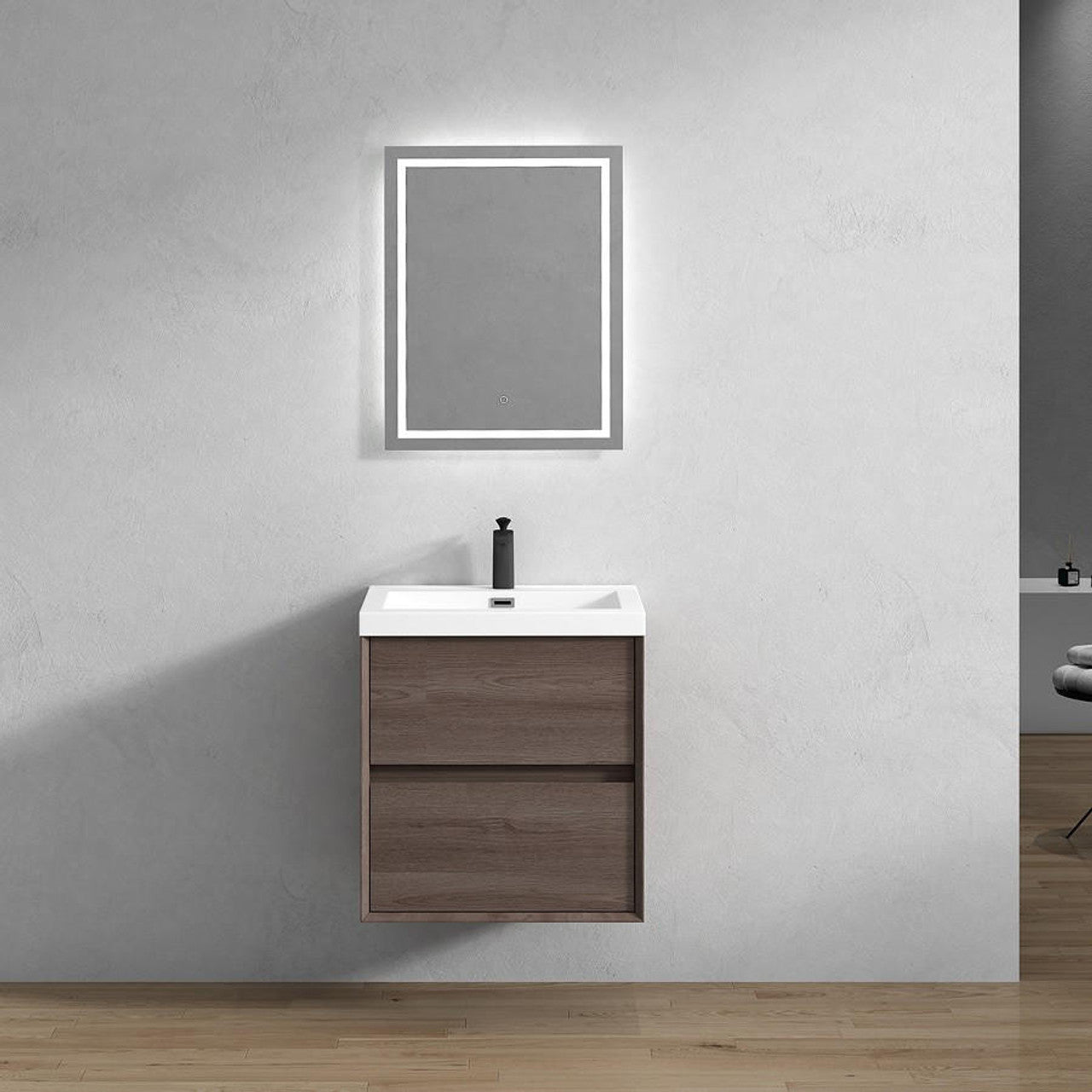 Kingdee Wall Mounted Vanity with Reinforced Acrylic Sink