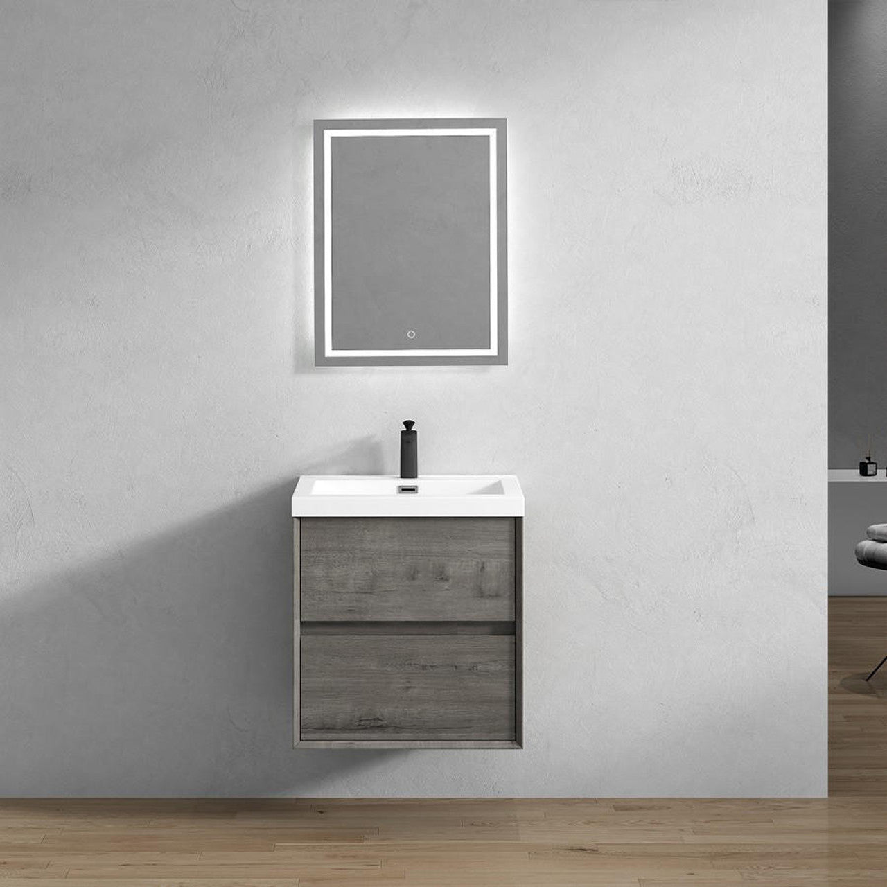 Kingdee Wall Mounted Vanity with Reinforced Acrylic Sink