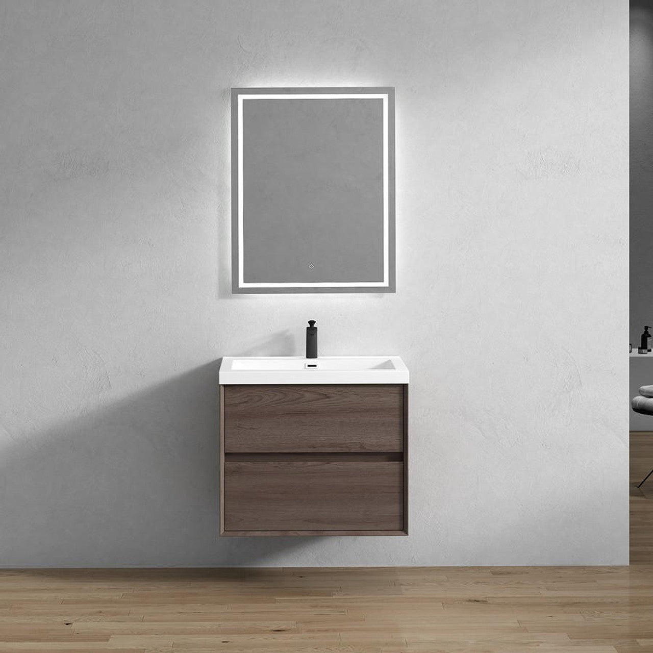 Kingdee Wall Mounted Vanity with Reinforced Acrylic Sink